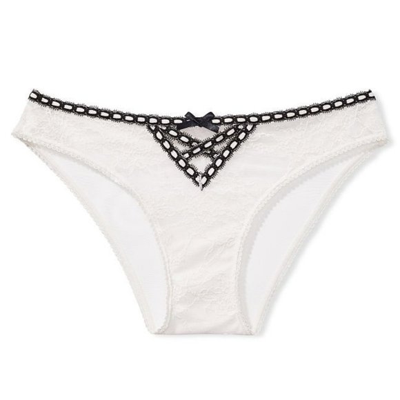 Victoria's Secret DREAM ANGELS Heritage Ribbon Slot Cheekini with Lace - Picture 2 of 5